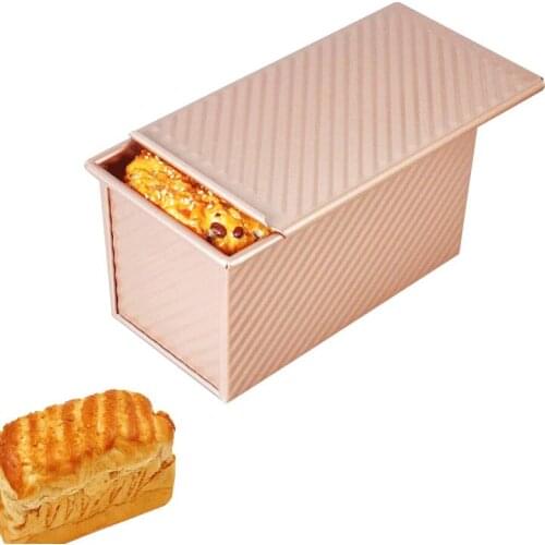 Carbon Steel Toast Loaf Pan Non-Stick Bar Bread Cake Brownie Mould Household Kitchen Rectangular Bakeware With Lid Baking Tool