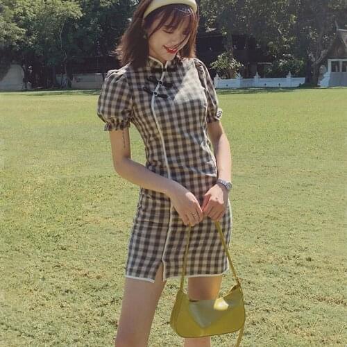 Модные платья в клетку JULIA KISS China At AliExpress