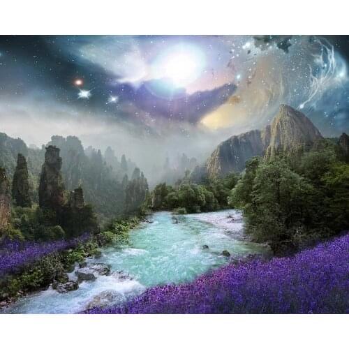 GATYZTORY 60x75cm DIY Painting By Numbers Magical Landscape HandPainted Oil Painting Canvas Colouring Home Decor Adult Child Fun