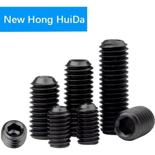 M2 M2.5 M3 M4 M5 M6 M8 Hex Socket Grub Cap Screw Hexagon Metric Thread Allen Headless Bolt Black Alloy Steel Grade 12.9