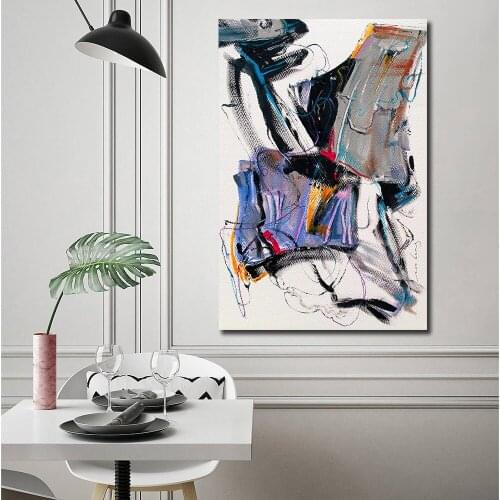 Large Size Wall Pictures Oil Painting Colors Abstract Wall Art Canvas Print Pictures for Living Room and Bedroom Unframed