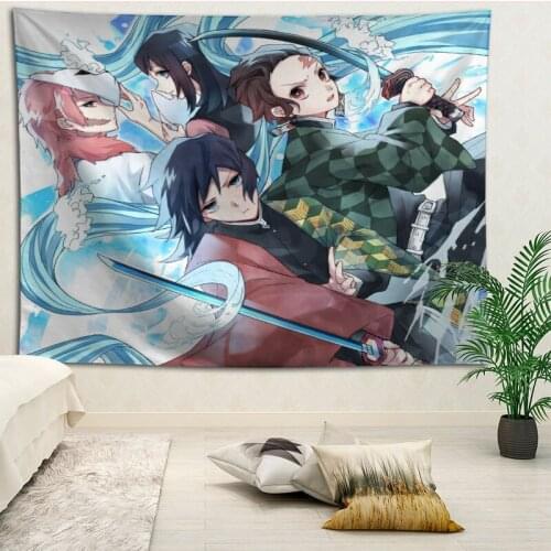 Tomioka Giyuu Wall Hanging Tapestry Home Party Decorative Tapestries Photo Background Cloth Table Cloth Wall Tapestry