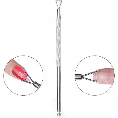 Stainless Steel Nail Gel UV Polish Remover Metal Stick Rod Nail Pusher Tools SANA889