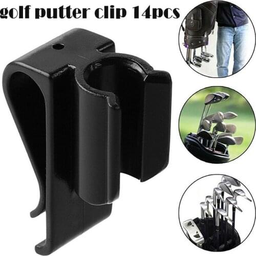 Newly 14Pcs/Set Golf Bag Clip On Putter Clamp Holder Putting Organizer Club