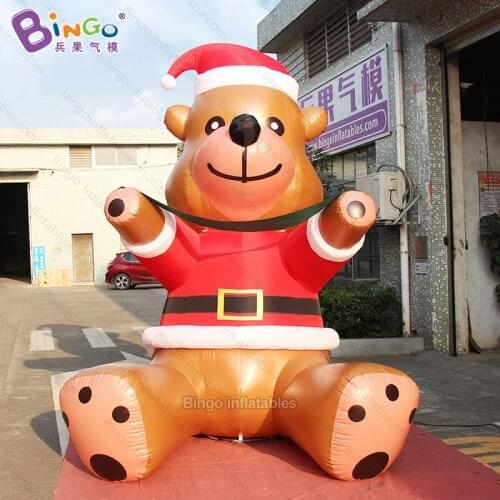 FACTORY WHOLESALE 3.6x2.7x3.5mh inflatable Christmas cartoon lovely bear air blow custom made balloon decoration