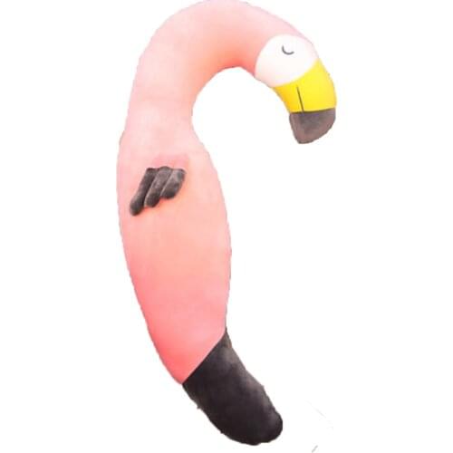 Cute crocodile flamingo 80cm pillow strip sleeping plush toy boy girl bed companion soft and comfortable