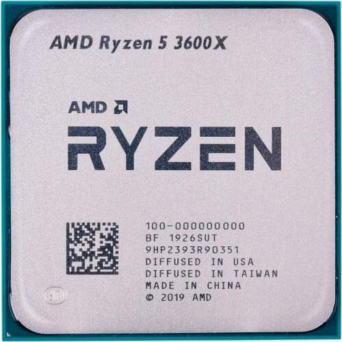 AMD Ryzen 5 3600X R5 3600X 3.8GHz Six-Core Twelve-Thread CPU Processor 7NM 95W L3=32M 100-000000022 Socket AM4