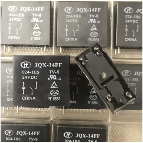 HOT NEW 24V relay JQX-14FF-024-1HS HF14FF JQX-14FF 024-1HS HF14FF-024-1HS JQX14FF0241HS 24V 24VDC DC24V 4PIN