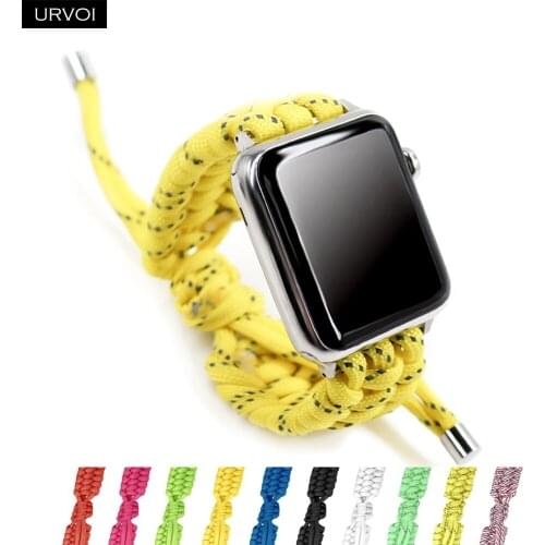 URVOI Band for Apple Watch series 6 SE 5 4 3 2 1 Stretching buckle rope strap for iWatch outdoors design fabric band 40 44mm
