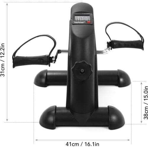 Mini Pedal Stepper Exercise Machine LCD Display Indoor Cycling Bike Stepper with Adjustable Resistance For Home Office Gym