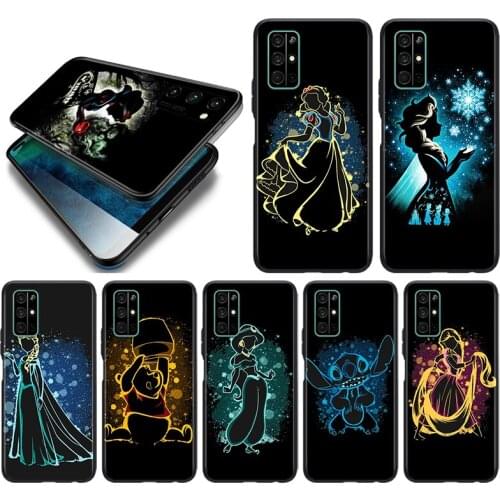 Silicone Cover Disney Princess For Honor 9 9S 9A 9C 9X 9N 9i V9 10 10i 10X X10 Lite Pro Shockproof Phone Case