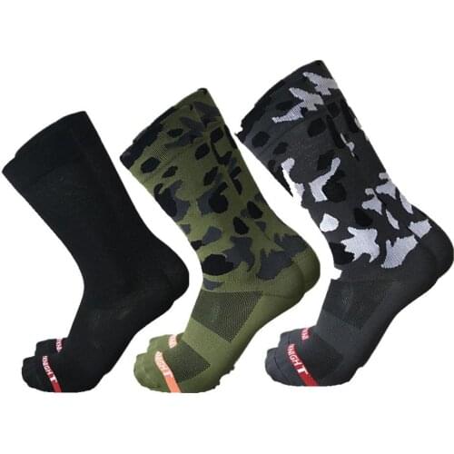 SKY KNIGHT New Olive Green Camouflage Professional Outdoor Riding/Cycling Socks Unisex Sports Bike Socks