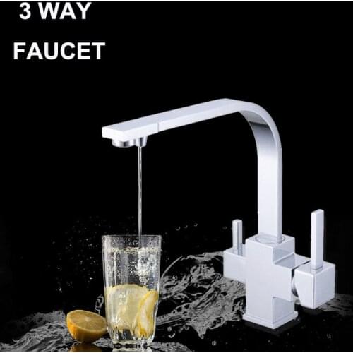 Kitchen faucet mixer chrome finished water filter ro faucet 3 way water tap black three colors