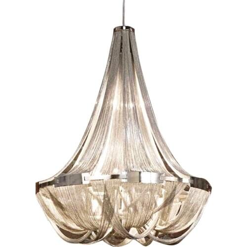 Modern creative Luxury tassel chain Lamp living room Large Size chandelier restaurant bedroom lamp duplex house villa lighting