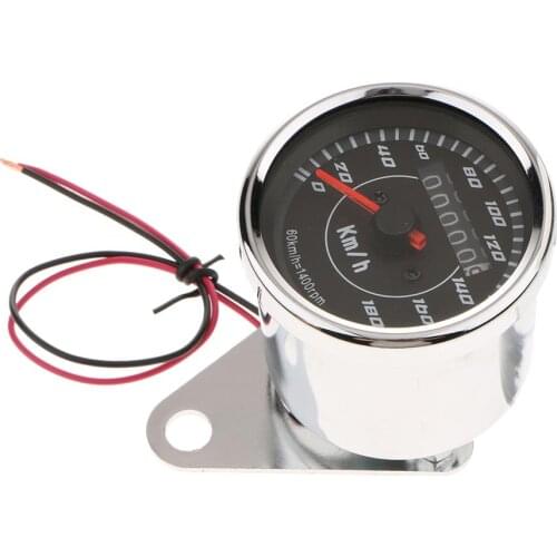 LED Light Universal Odometer Speedometer Meter For Motorcycle KM/H