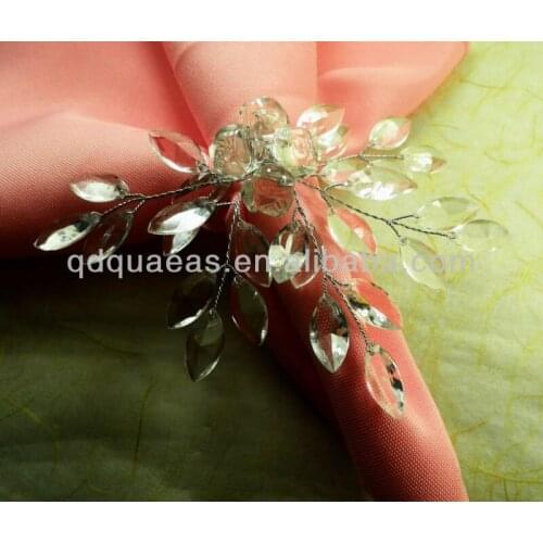 Beaded wedding napkin ring, napkin holder, decoration napkin ring