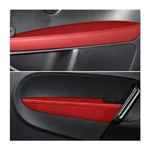 Microfiber Door Armrest Protective Leather Cover For Volkswagen Beetle 2012-2019 with Mount Fittings car interior accessory