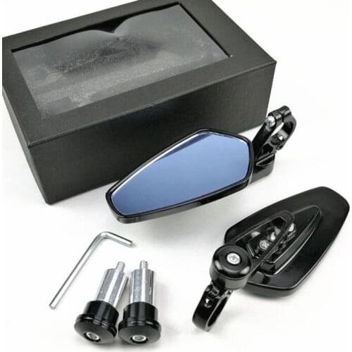 1 Pair 7/8" 22mm Motorcycle Aluminum Bar End Side Rearview Mirror Universal Motorbike Bike Handlebar Rear View Mirrors
