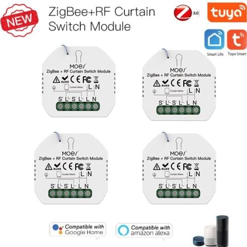 ZigBee RF433 Smart Curtain Switch Module Electric Roller Blinds Motor 2MQTT Tuya Smart APP Alexa Google Home For Home Hot Sale