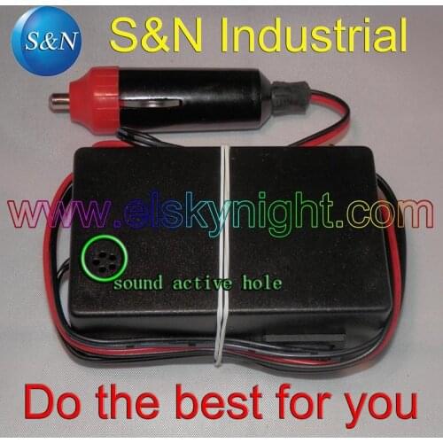Sound activated EL inverter/driver on/music/off for 15 meters el wire (el wire not included)+free shipping