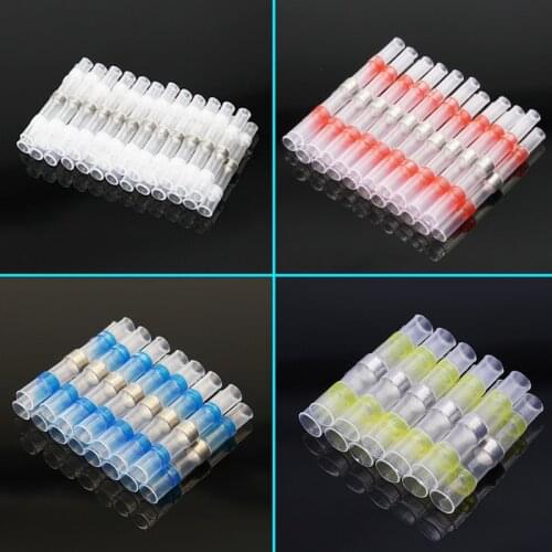 10PCS Thermal Shrinkage Electrical Car Wires Connector Solder Extrusion Terminals Block Cable Termination Wireway Clamping