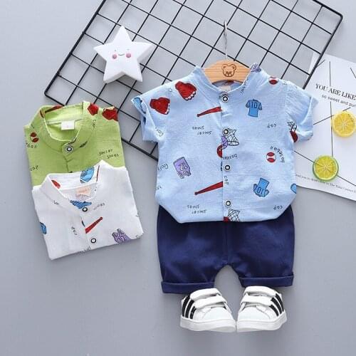 2021 Retail 2pcs Boy Handsome Tops + Short boys clothing baby boy sets kids suits more color choosing free shipping AA70