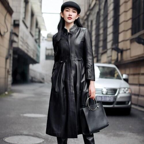 300% Real Sheepskin Coat Female Genuine Leather Jacket 2020 Autumn Jacket Women Long Trench Coats Casaco Feminino MY3947