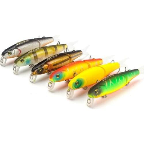 6 Pieces Jointed Minnow Fishing Lure 8g 9cm Soft Tail Swim Bait Wobblers Swimbait Bass Trout Pike Perch Fish Lure