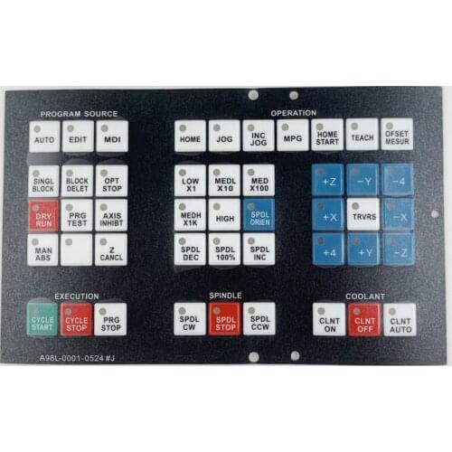 A98L-0001-0524#J Machine Operation Panel Keypad Membrane for FANUC CNC Repair,Free shipping
