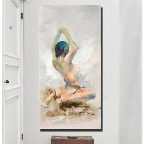 Abstract Canvas Painting Nude Womans Back Print Poster Wall Painting for Living Room Wall Art Picture Home Decor Gift No Frame