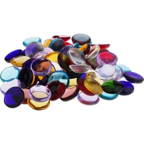 Assorted Color Round Clear Vitreous Glass Mosaic Tiles for Arts DIY Crafts