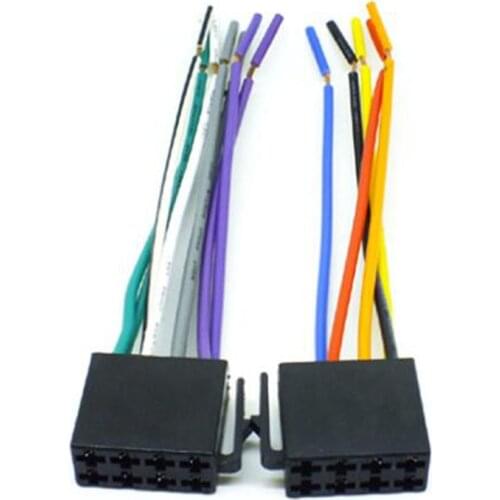 Car male ISO Radio Wire Wiring Harness Adapter Connector Adaptor Plug Connector