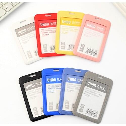 2020 New PP ID Card Badge Holder Soild Color Exhibition ID Name Card Holders for School Office Company Supplies Stationery