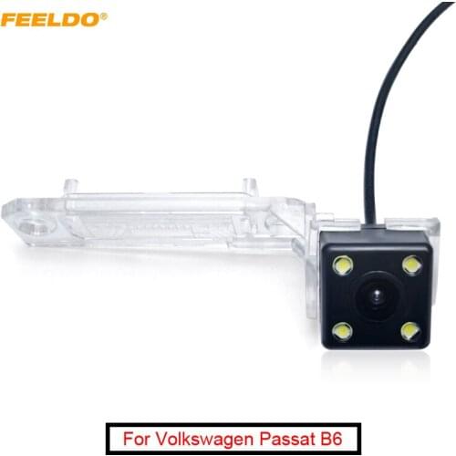 FEELDO Car Parking Rear View Camera With LED Light For Volkswagen Touran(03~10)/Caddy/Golf Plus(04~08)/Passat B6/T5 Transporter