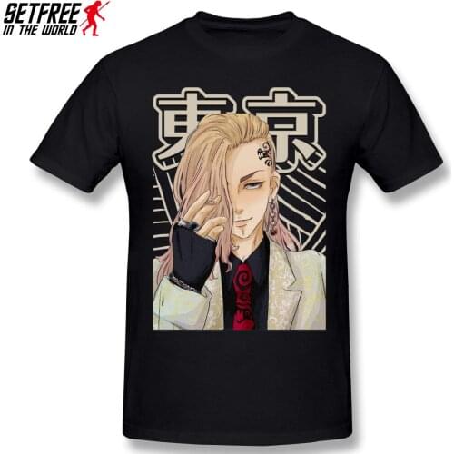 Draken Tokyo Revengers Anime T Shirt Streetwear Big Size Cotton Custom Short Sleeve Tee Shirt