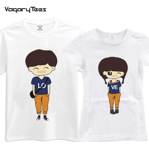 Valentine T Shirt For Couples And Lovers Clothes Lovers tshirt Summer Shirt Men & Women Heart Love T-shirts Shape Shirt Clothes