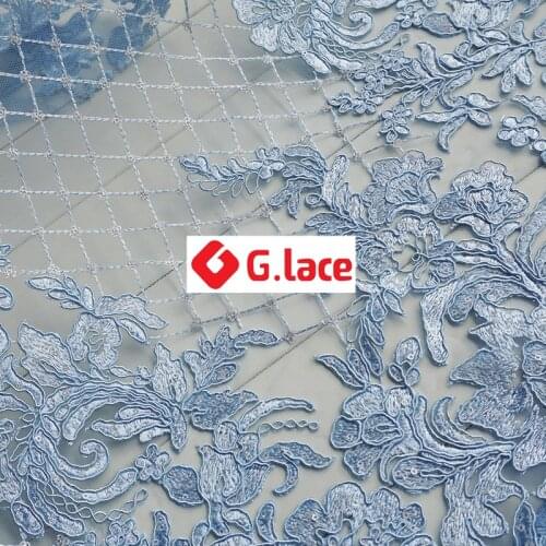 GLace 1Y/Lot Rhombic sequins mesh fabric car bone embroidery Lace fabric dress material decoration clothing accessoriesTX089