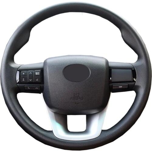 Artificial Leather car steering wheel cover for Toyota Fortuner 2016-2017-2018/Custom made dedicated Steering-Wheel