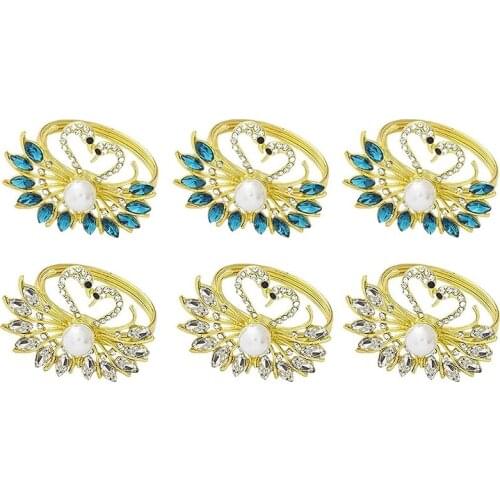 Napkin Ring,Heart-Shaped Swan Napkin Ring Holder for Wedding Party Holiday Banquet Christmas Serviette Buckles Decor