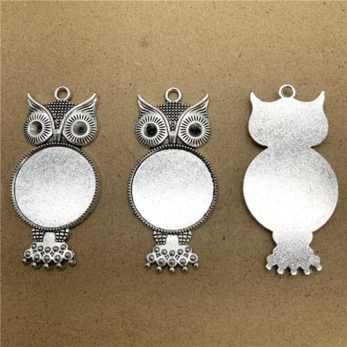 2Pcs 25mm Alloy Cabochon Settings Glass Cabochon Metal Cameo Base Setting For Jewelry Making Pendant Bracelet Accessory YXT2728