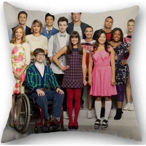 Glee TV Pillowcase Cotton Linen Fabric Square Zippered Pillow Cover For Office Family Decoration 45X45cm Eco-Friendly