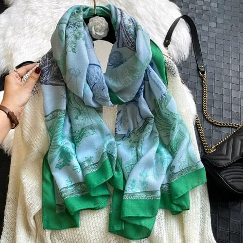 2021 European And American Carriage Autumn And Winter New Warm Scarf Women Cotton Hemp Autumn Shawl Sunscreen Shawl Beach Towel