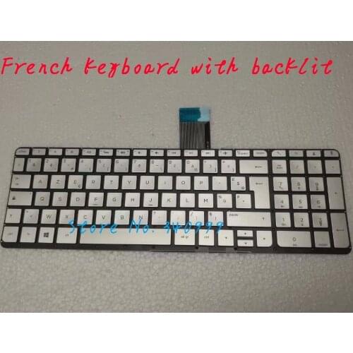 New AZERTY For HP ENVY 15-U000 X360 15-u002xx 15-u010dx 15-u011dx Keyboard French Silver clavier