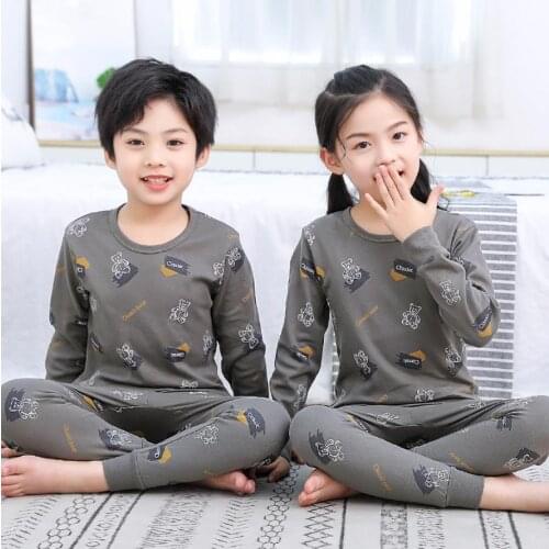 New Kids Nightwear Boys Sleepwear Baby Girl Winter Cotton Sets Children Homewear Pajamas for Boy Pyjamas 2-13Y Teenage Clothes