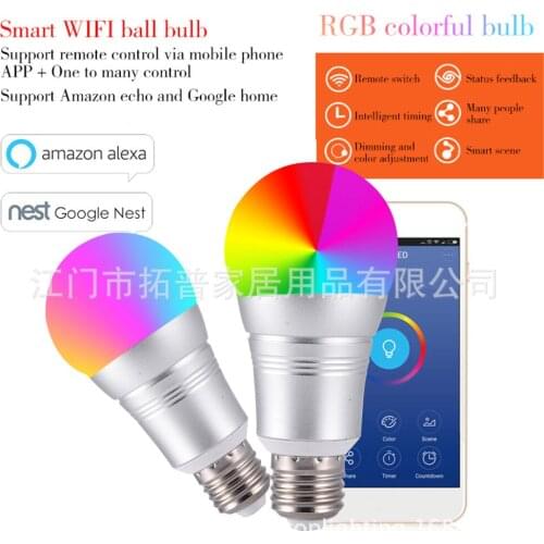 New Smart Bulb Wifi Rgbw Home Lamp Holder Voice Remote Control E27 220v Led E14 E26 B22 Bar Light Color Alexa Compatible Room