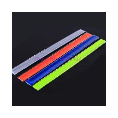 By DHL 1000pcs Cycling Reflective Warning Tape Bike Bicycle Reflective Safety Pant Band Leg Strap Belt Silicon Arm