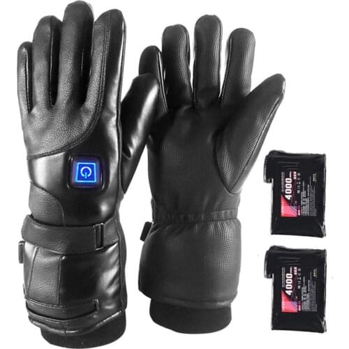 7.4V 2800MAH Electric Heated Gloves With Rechargeable Battery Powered Heat Gloves For Climbing Skiing Winter Sport Heated Gloves