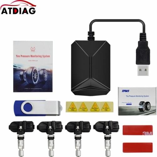 Hot Car TPMS Car Tire Pressure Monitoring System for Android Navigation With 4 Internal/external Sensor