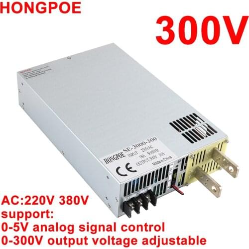 300V Power Supply 300V 0-5V Analog Signal Control AC-DC High Power 0-300V Adjustable Power 300VDC Transformer Power Supply