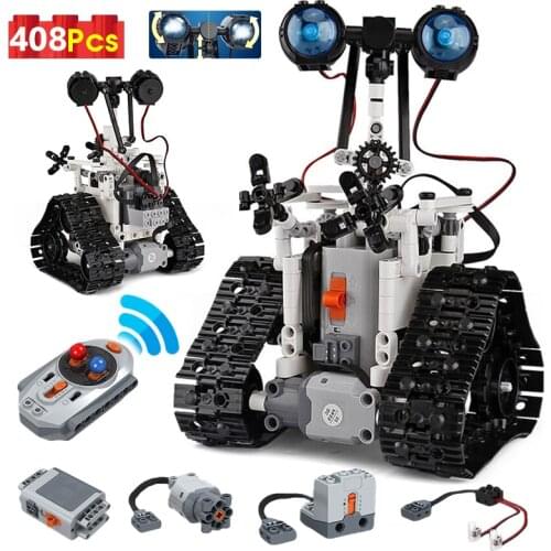 408PCS Remote Control Intelligent Robot Building Blocks Compatible Technic City Creative Electric RC Robot Bricks Toys For Kids